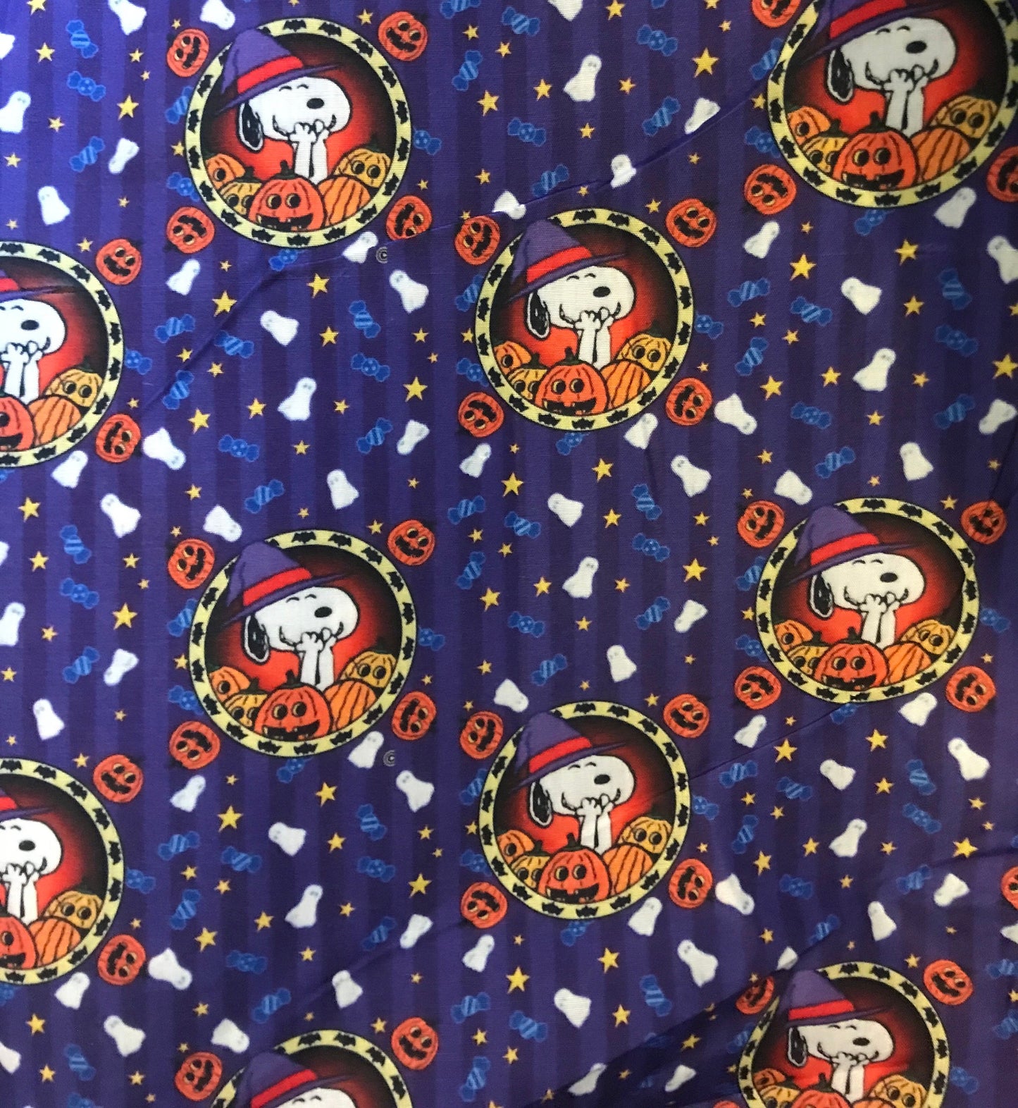 Peanuts Halloween Snoopy Poly Cotton Fabric