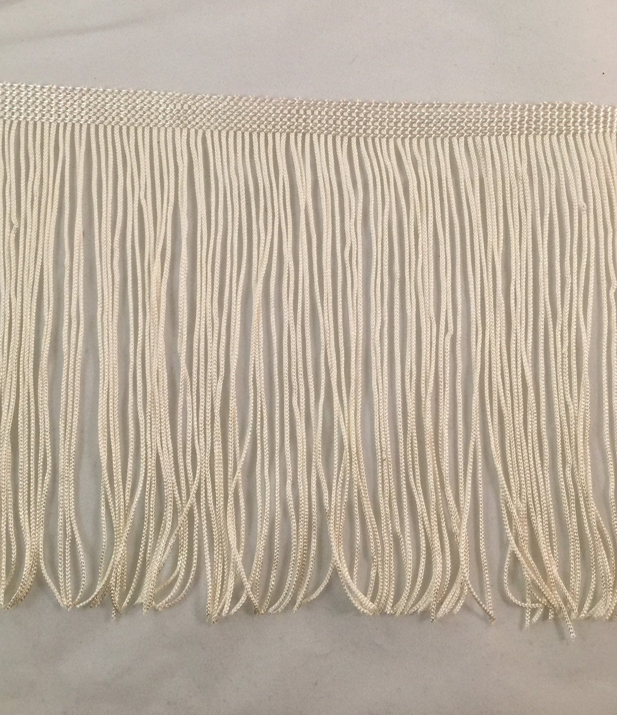 By the Yard-6" IVORY CHAINETTE Fabric Fringe Lampshade Lamp Costume Trim