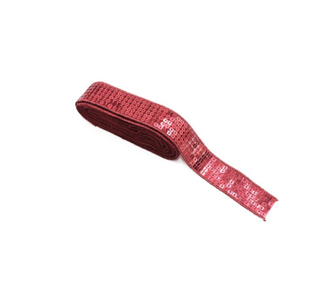 1" Flat Square Sequin Trim