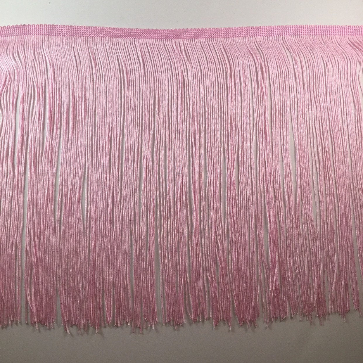 By the Yard-12" LIGHT PINK CHAINETTE Fabric Fringe Lampshade Lamp Costume Trim