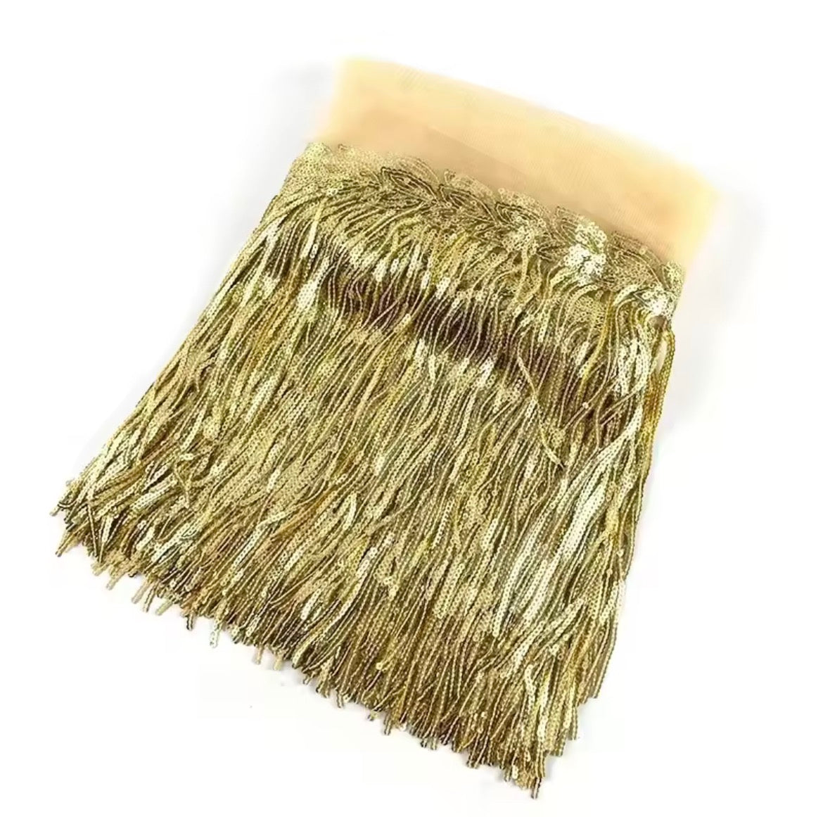 8” Sequin Fringe on Mesh