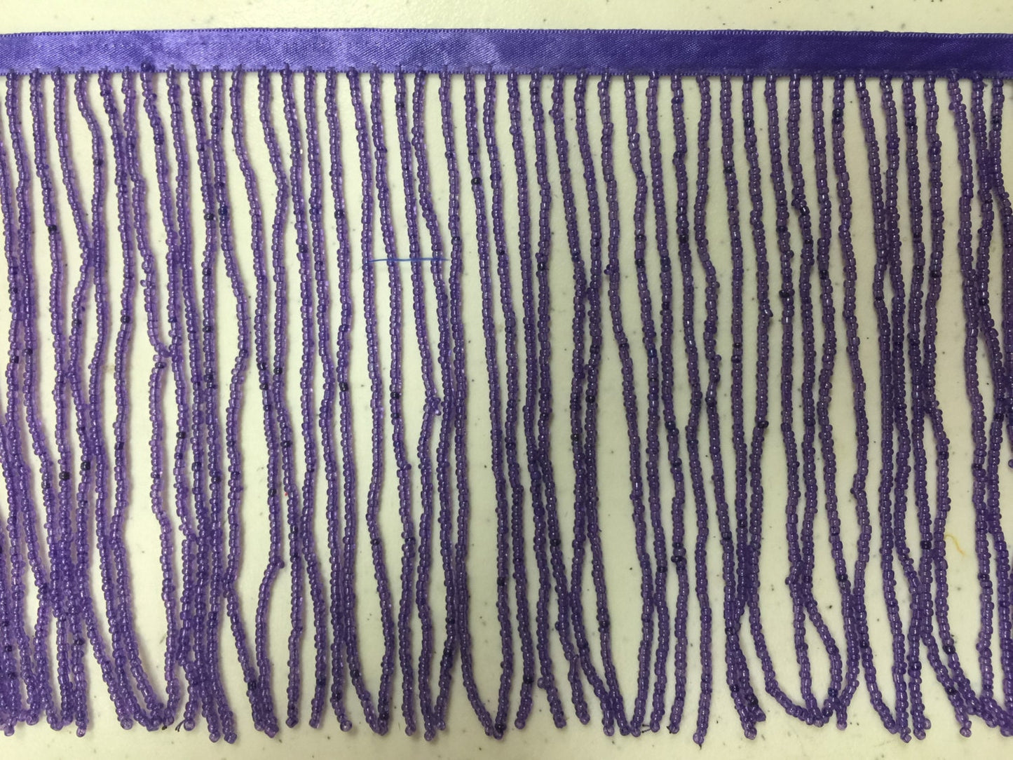 6/6.5" PURPLE Glass SEED Bead Beaded Fringe Lamp Costume Trim