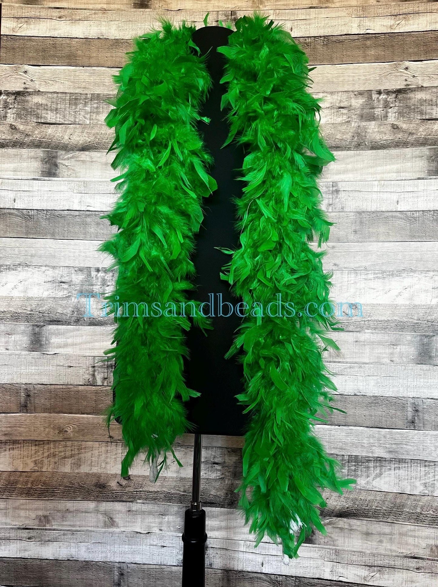 SALE-Thick 120g Chandelle Feather Boa GREEN 6 ft Costume/Craft Making