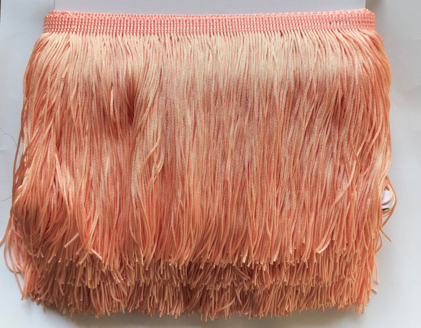 By the Yard-6" PEACH CHAINETTE Fabric Fringe Lampshade Lamp Costume Trim