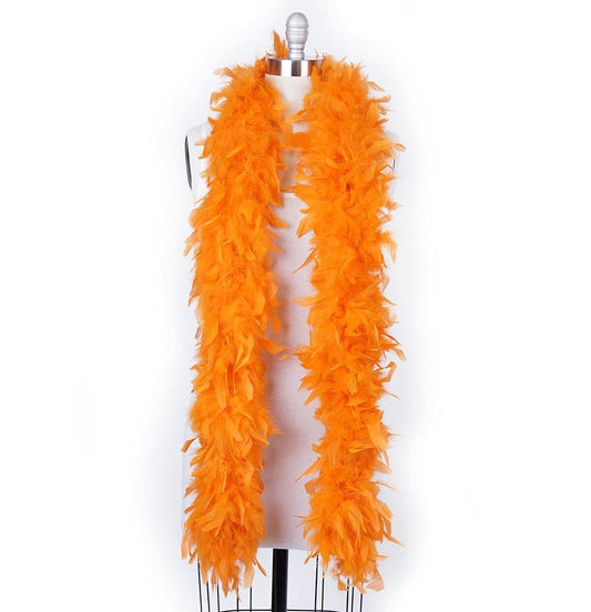 Thick 120g Chandelle Feather Boa ORANGE 6 ft Costume/Craft Making