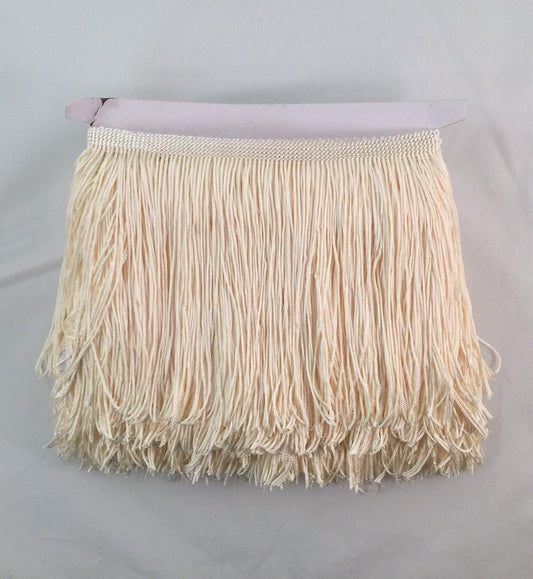 10 Yard Bolt-6" IVORY CHAINETTE Fabric Fringe Lampshade Lamp Costume Trim