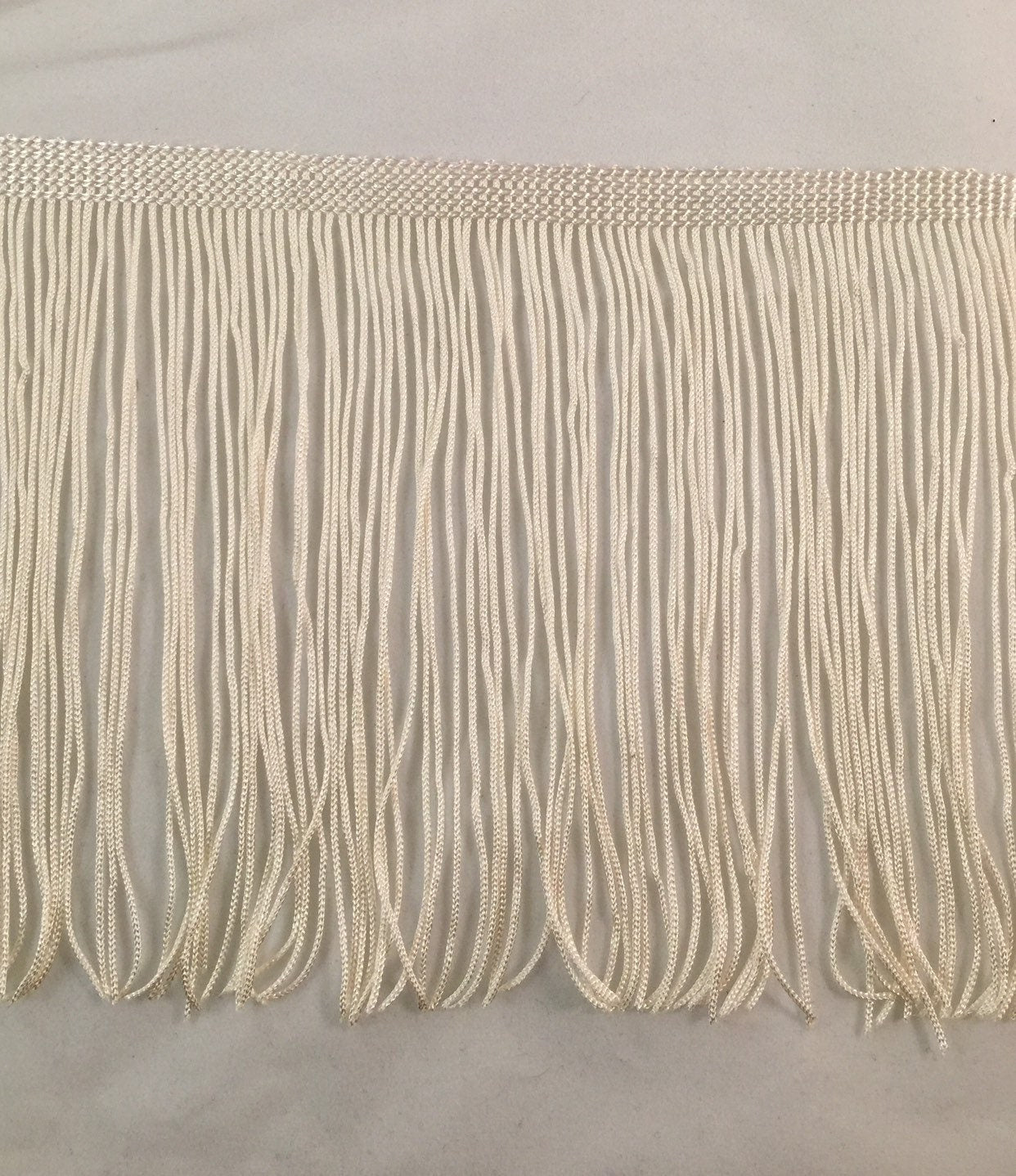 10 Yard Bolt-6" IVORY CHAINETTE Fabric Fringe Lampshade Lamp Costume Trim