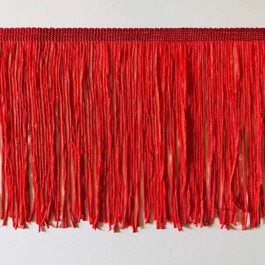 10 Yard BOLT-6" RED CHAINETTE Fabric Fringe Lampshade Lamp Costume Trim