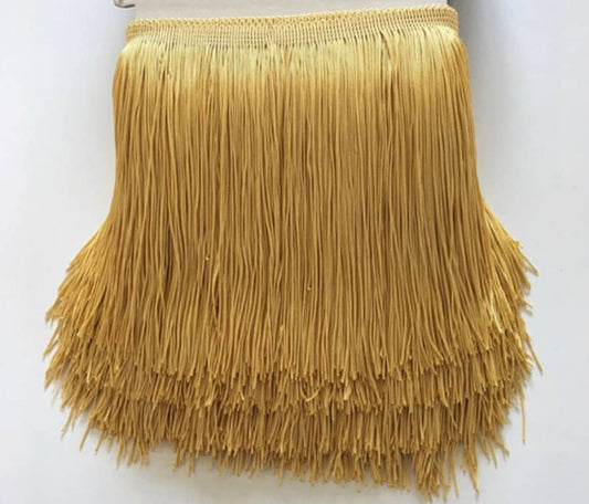 By the Yard-6" Butterscotch Gold CHAINETTE Fabric Fringe Lampshade Lamp Costume Trim