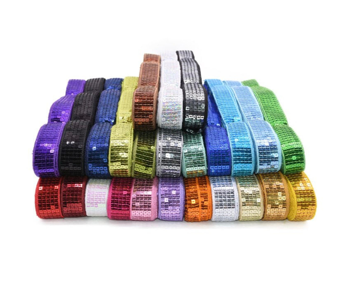 1" Flat Square Sequin Trim