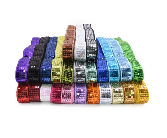 1" Flat Square Sequin Trim