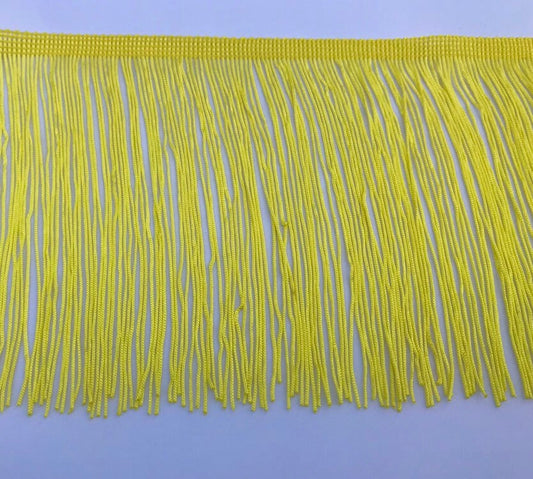 By the Yard-6" YELLOW CHAINETTE Fabric Fringe Lampshade Lamp Costume Trim