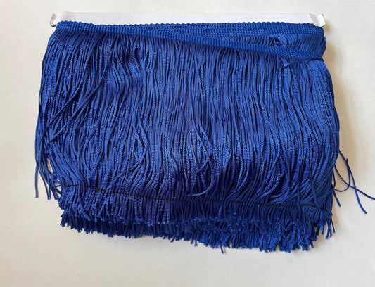 10 Yard Bolt-6" ROYAL Blue CHAINETTE Fabric Fringe Lampshade Lamp Costume Trim