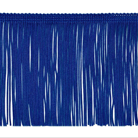 By the Yard-6" Royal Blue CHAINETTE Fabric Fringe Lampshade Lamp Costume Trim