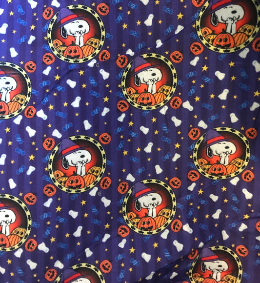 Peanuts Halloween Snoopy Poly Cotton Fabric