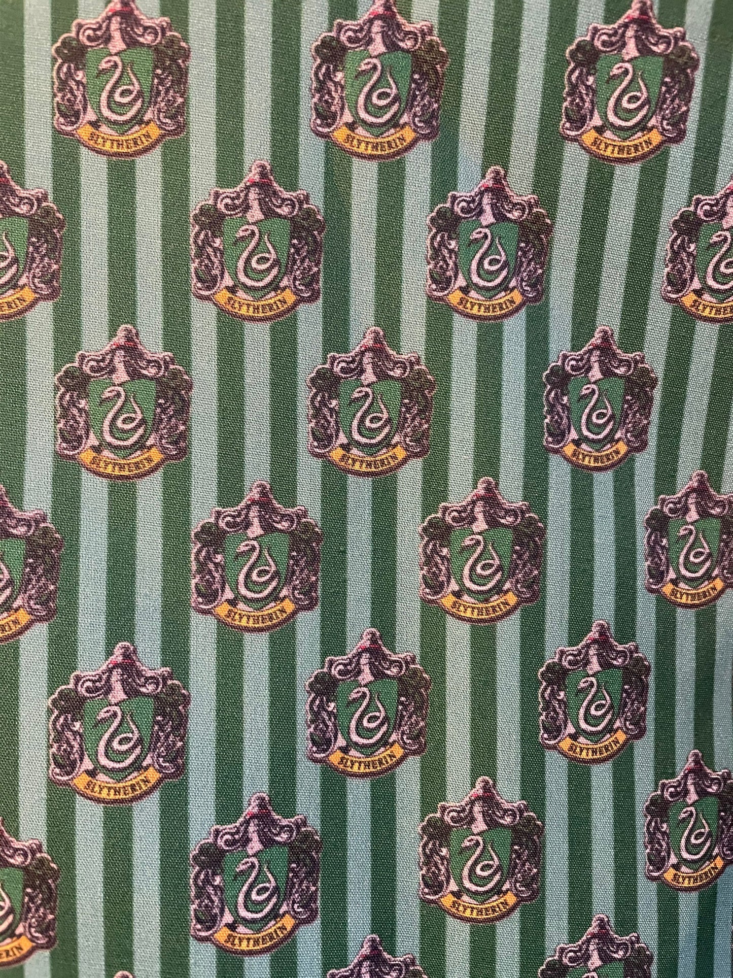 CLEARANCE-Small Print Slytherin Harry Potter Poly Cotton Fabric