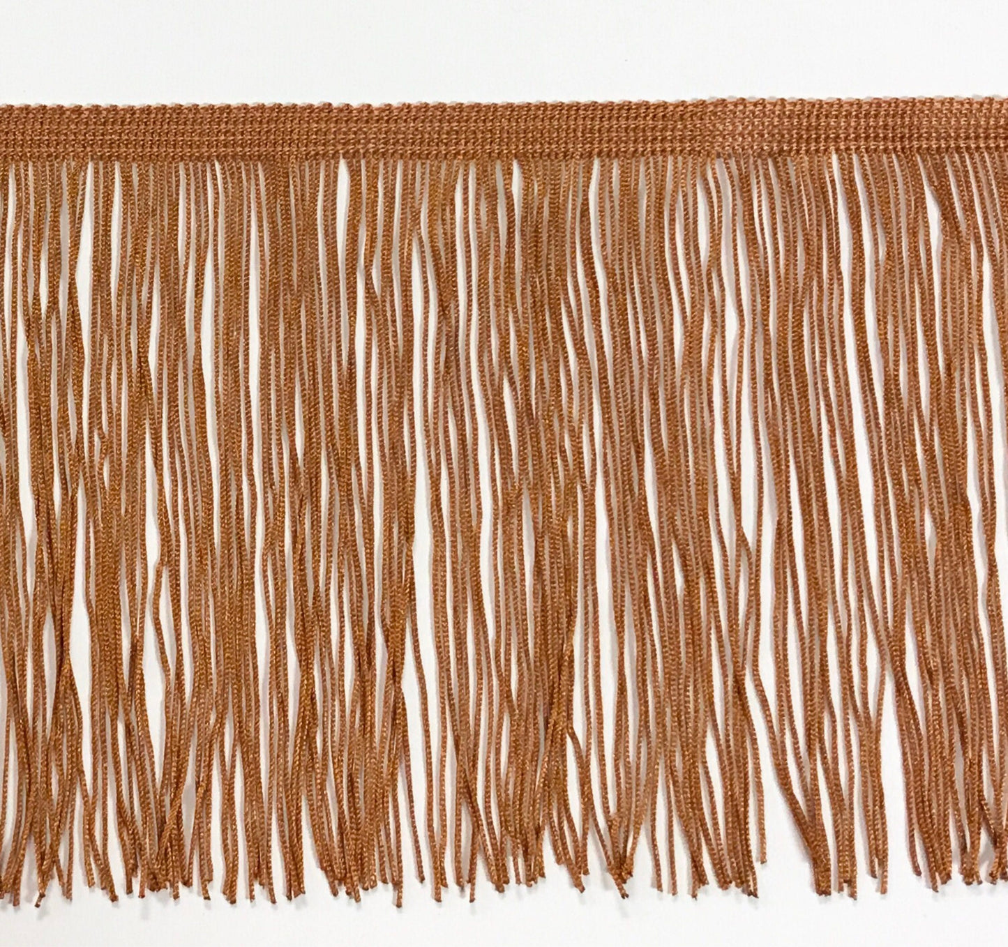 By the Yard-6" COPPER BROWN CHAINETTE Fabric Fringe Lampshade Lamp Costume Trim