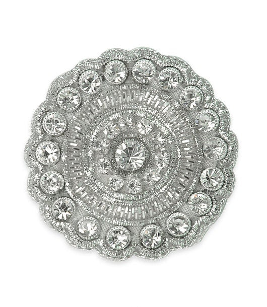 1.75" Round Crystal Rhinestone Applique