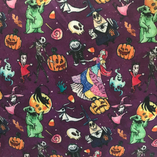 CLEARANCE-56" Wide Nightmare Before Christmas Poly Cotton Blend Fabric