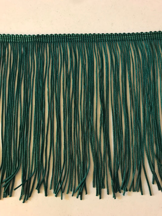 By the Yard-6" FOREST GREEN CHAINETTE Fabric Fringe Lampshade Lamp Costume Trim