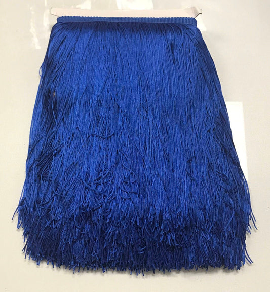 By the Yard-12" Royal Blue CHAINETTE Fabric Fringe Lampshade Lamp Costume Trim