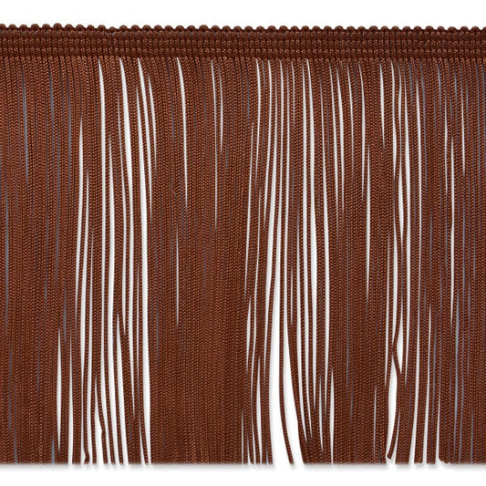 By the Yard-6" Chocolate Brown CHAINETTE Fabric Fringe Lampshade Lamp Costume Trim
