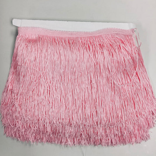 By the Yard-6" LIGHT PINK CHAINETTE Fabric Fringe Lampshade Lamp Costume Trim