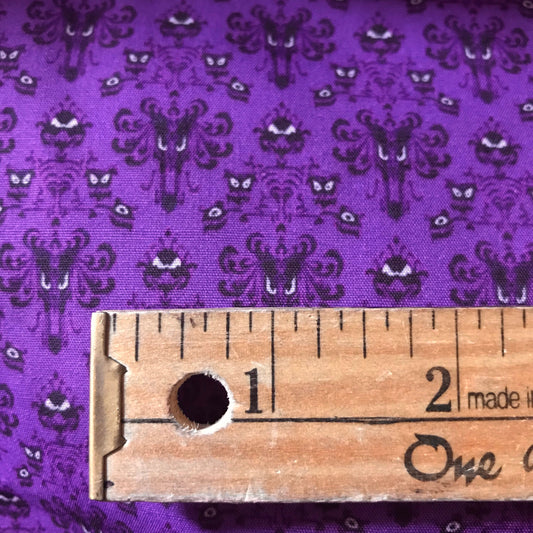 56" Wide Small Print Haunted Wallpaper Cotton Poly Fabric