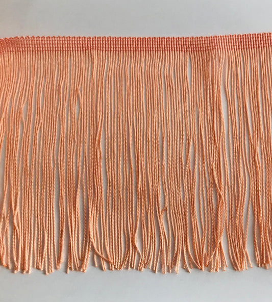 10 Yard Bolt-6" PEACH CHAINETTE Fabric Fringe Lampshade Lamp Costume Trim