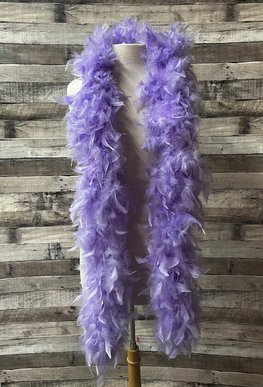 Thick 120g Chandelle Feather Boa  LIGHT PURPLE 6 ft Costume/Craft Making