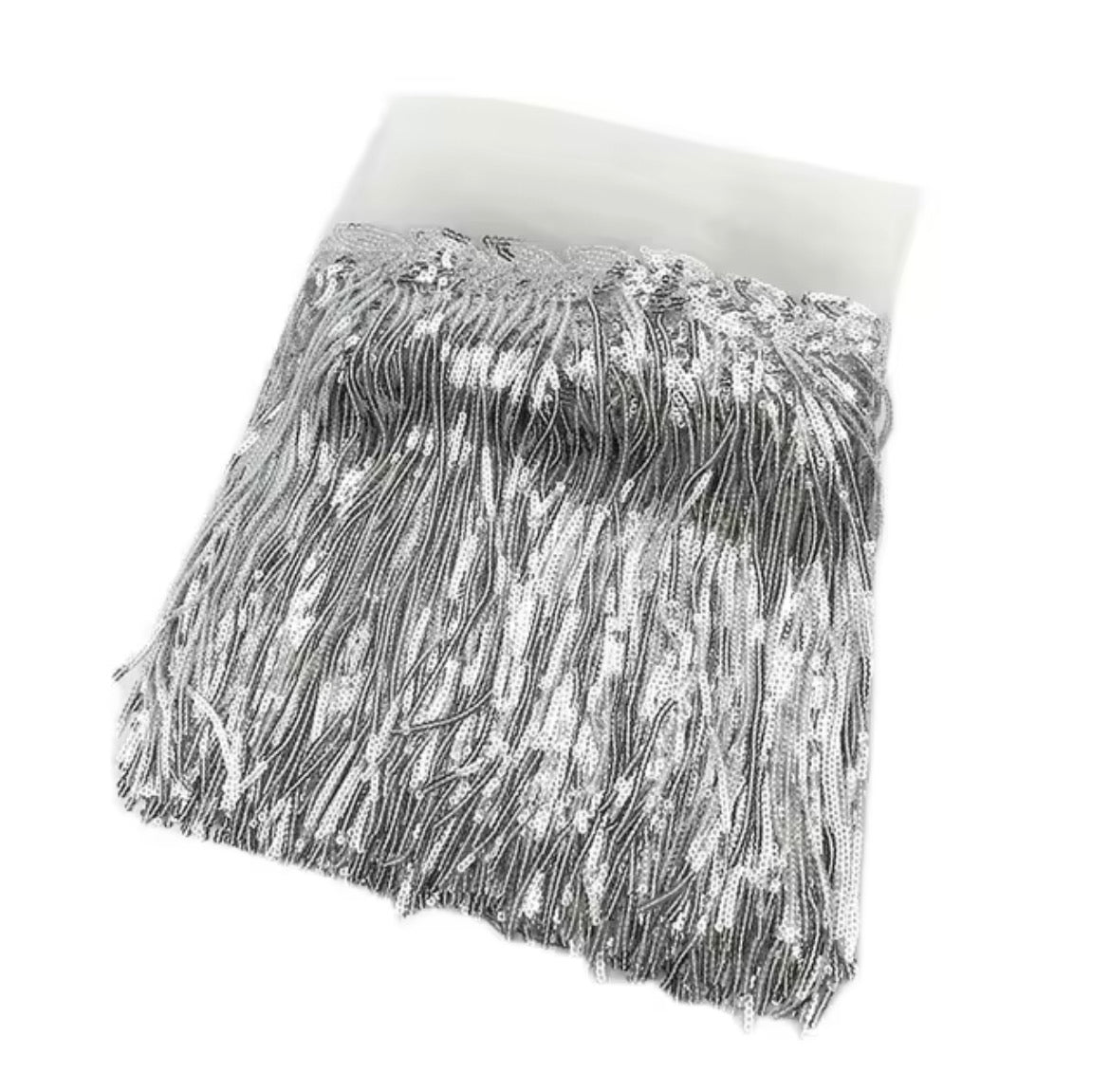8” Sequin Fringe on Mesh
