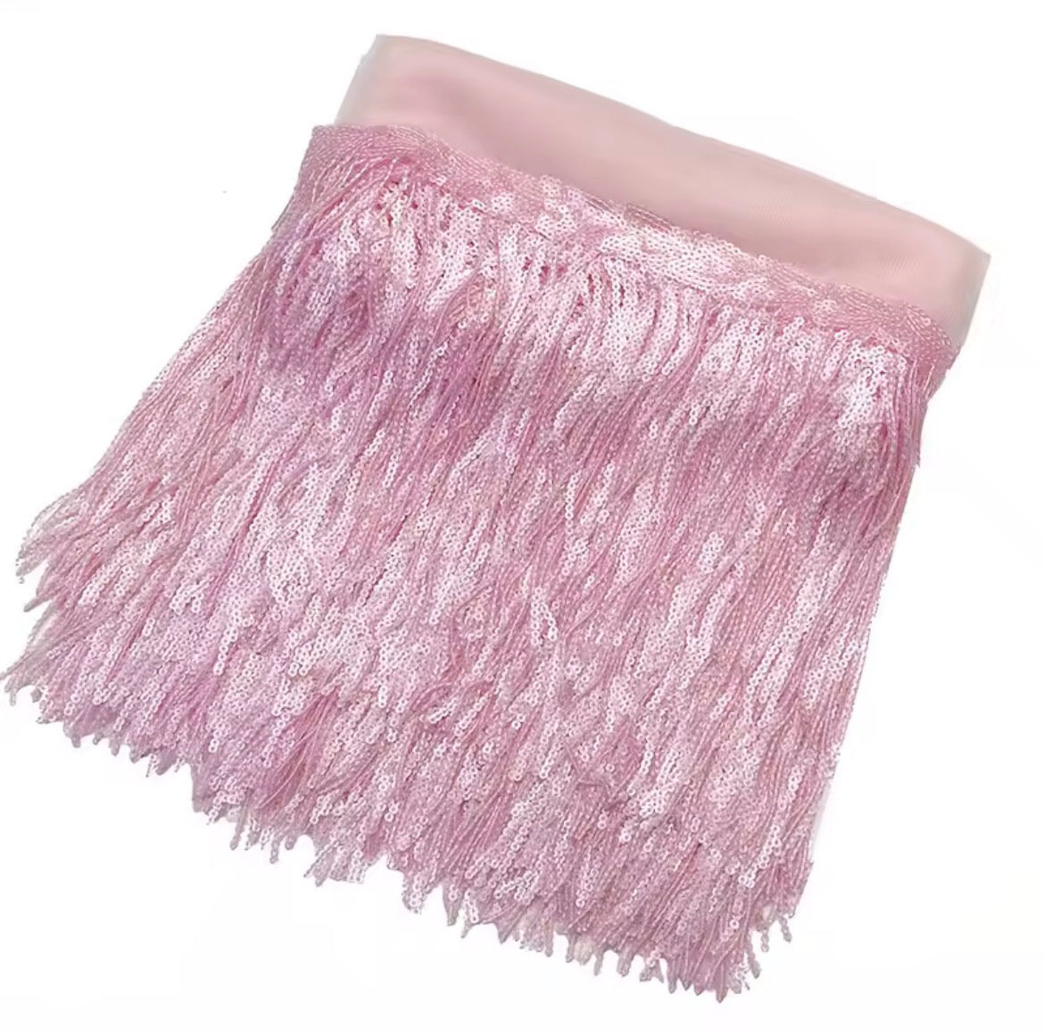 8” Sequin Fringe on Mesh