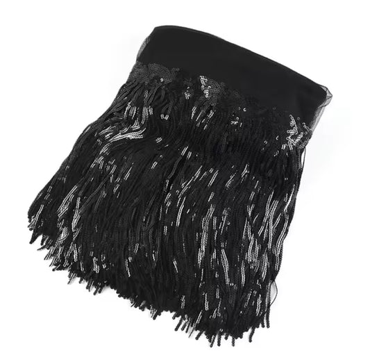 8” Sequin Fringe on Mesh
