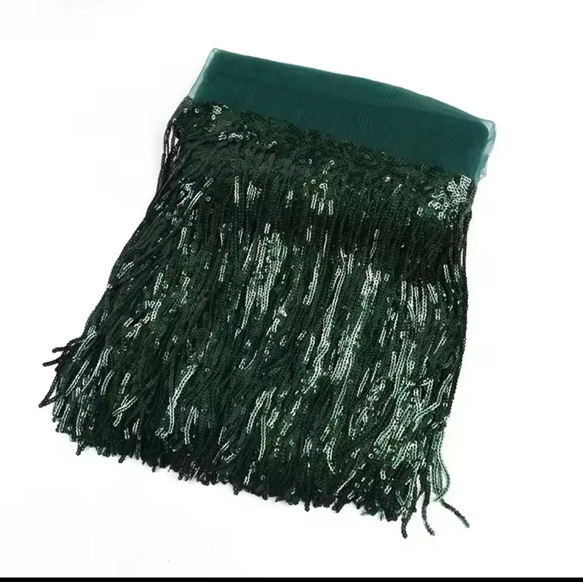 8” Sequin Fringe on Mesh