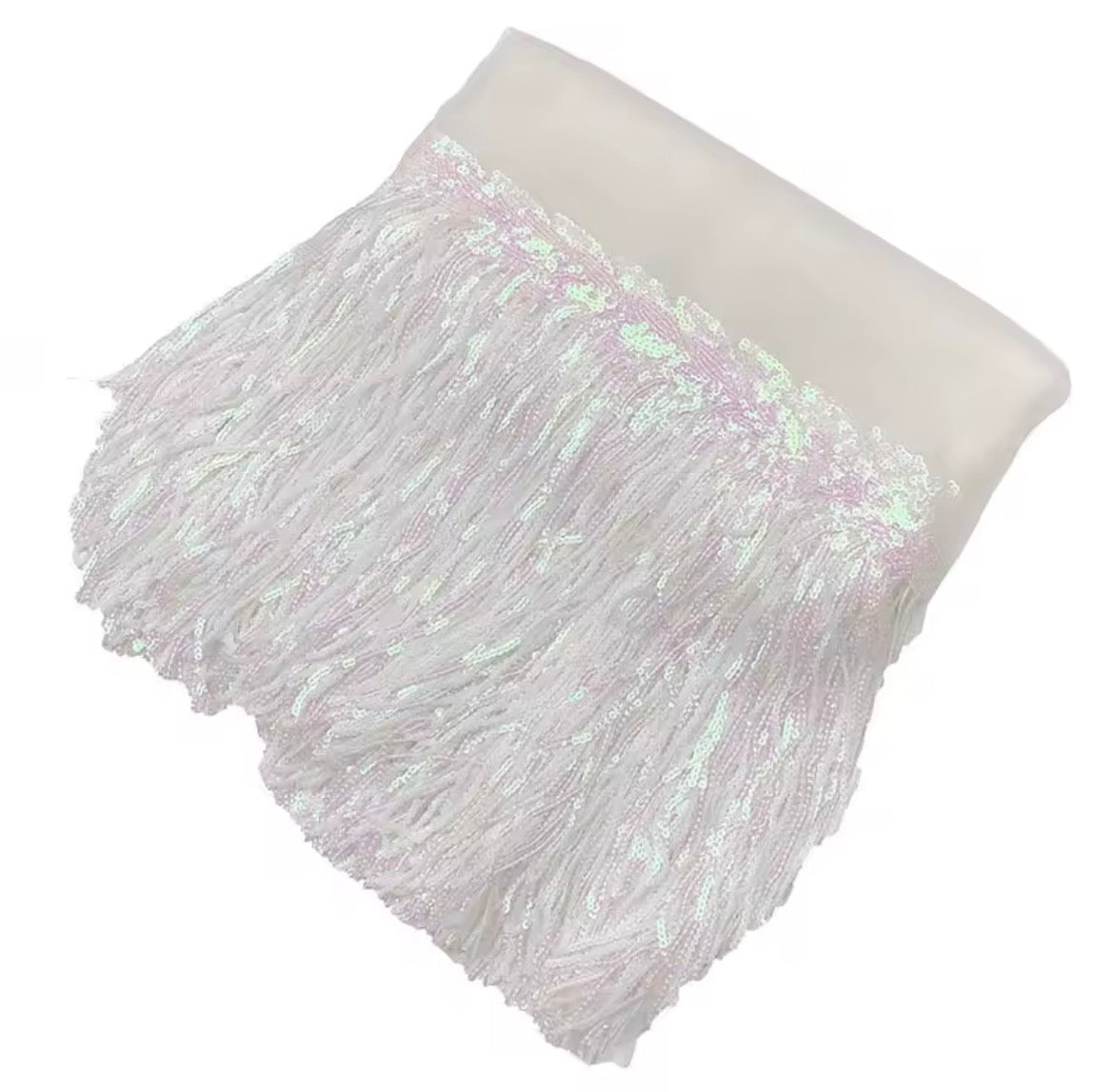 8” Sequin Fringe on Mesh