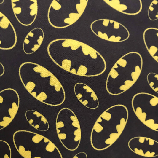 CLEARANCE-56" Batman Symbol Poly Cotton Blend Fabric