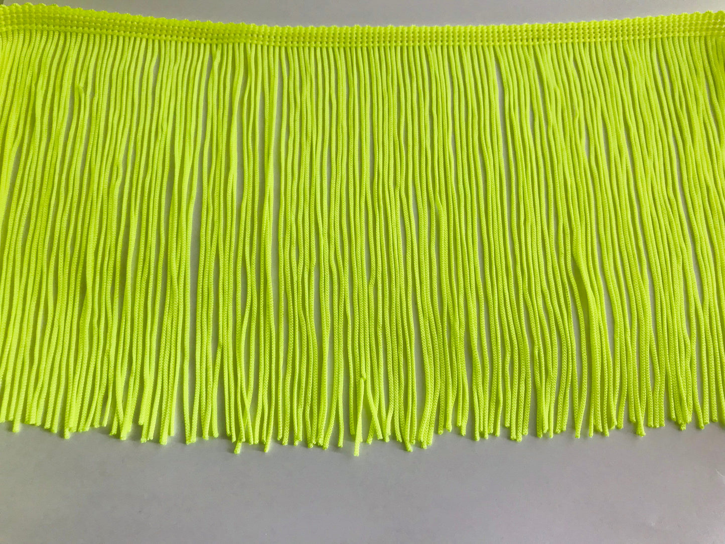 By the Yard-6" NEON YELLOW CHAINETTE Fabric Fringe Lampshade Lamp Costume Trim