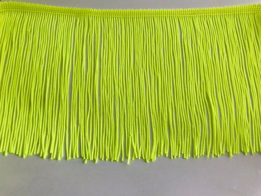 By the Yard-6" NEON YELLOW CHAINETTE Fabric Fringe Lampshade Lamp Costume Trim