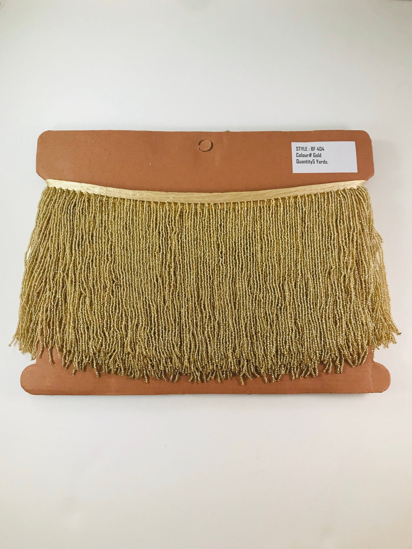 5 Yard Bolt 6.5/6" GOLD Glass SEED Bead Beaded Fringe Lamp Costume Trim