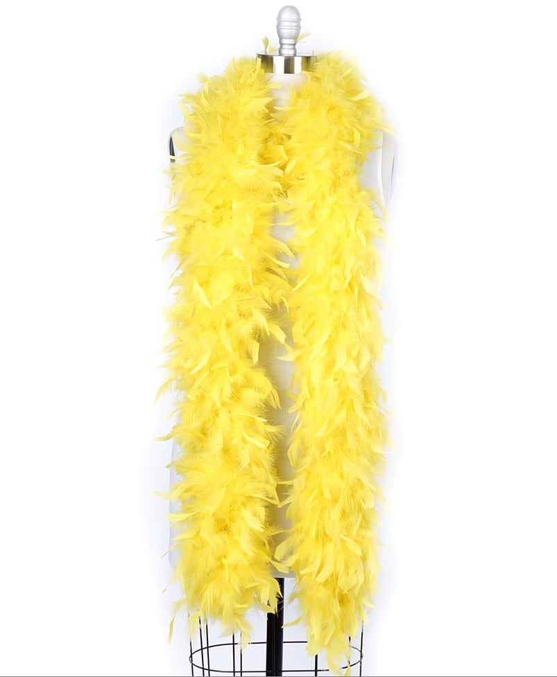 Thick 120g Chandelle Feather Boa YELLOW 6 ft Costume/Craft Making