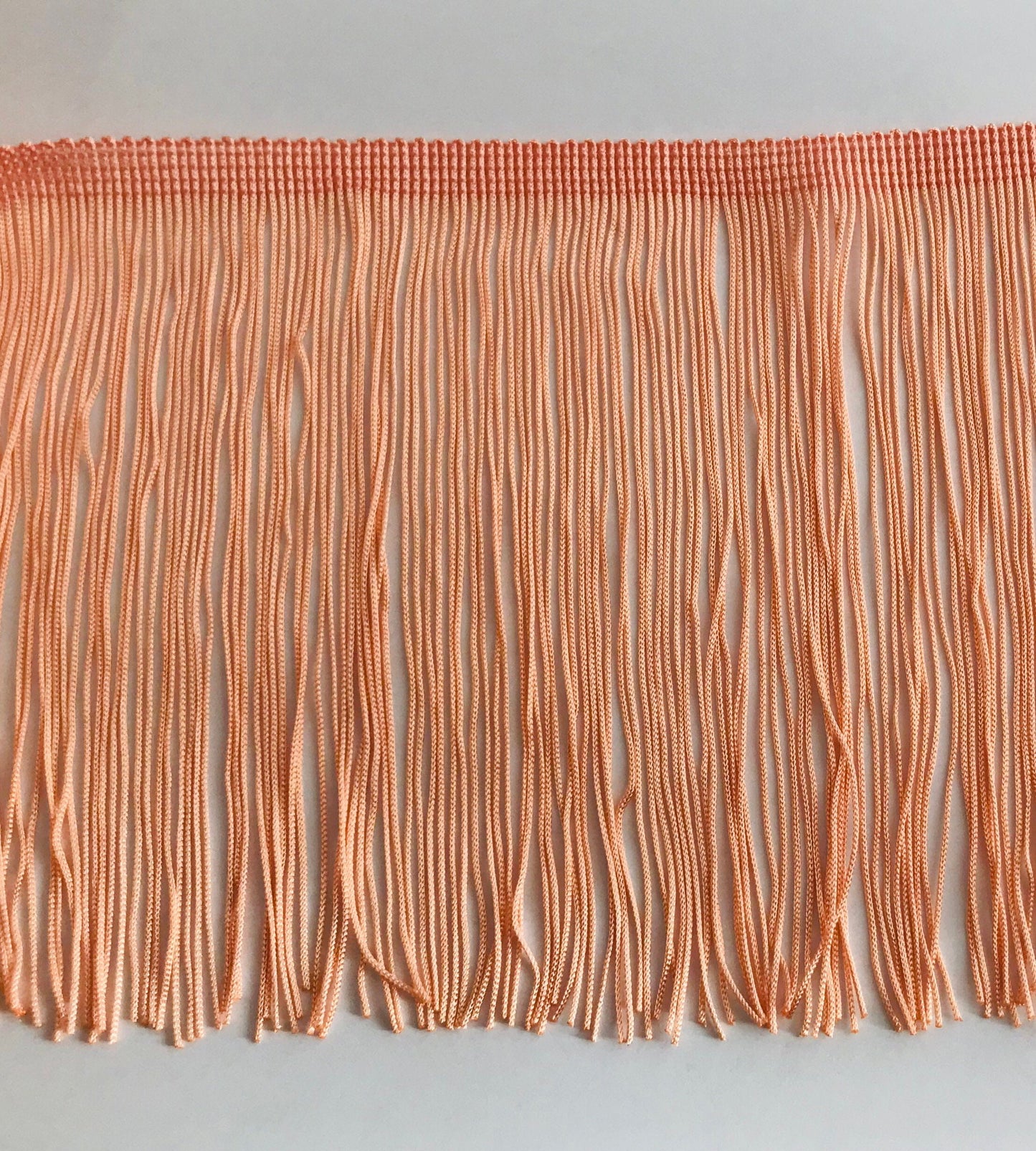 By the Yard-6" PEACH CHAINETTE Fabric Fringe Lampshade Lamp Costume Trim