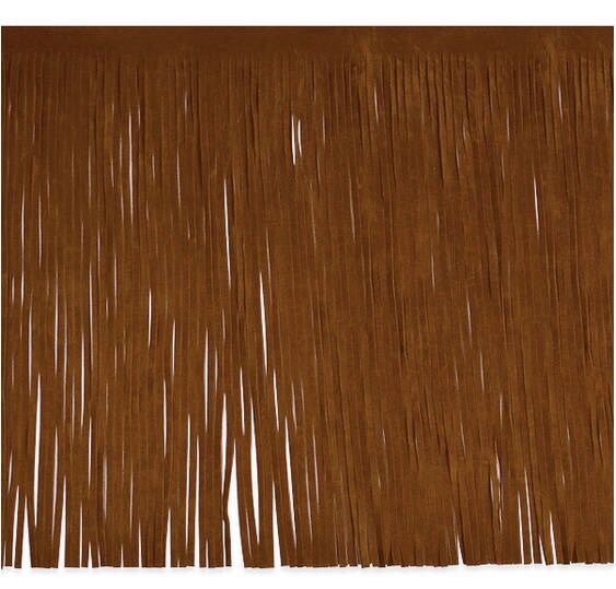 By the yard-10" Brown Faux Suede Leather Fringe Lampshade Lamp Costume Purse Bag Trim