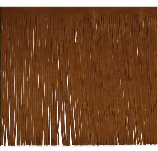 By the yard-10" Brown Faux Suede Leather Fringe Lampshade Lamp Costume Purse Bag Trim
