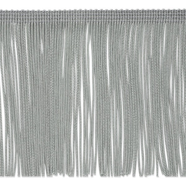 By the Yard-6" Light Gray Chainette Fabric Fringe Lampshade Lamp Costume Trim