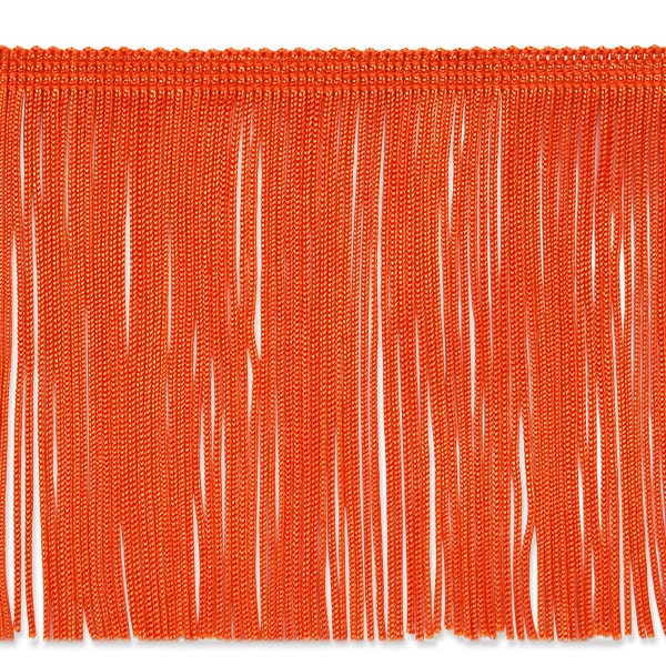 By the Yard-6" Orange Chainette Fabric Fringe Lampshade Lamp Costume Trim