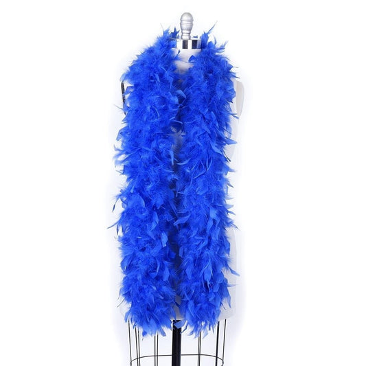 Thick 120g Chandelle Feather Boa ROYAL BLUE 6 ft Costume/Craft Making