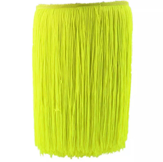 By the Yard-12" NEON Yellow CHAINETTE Polyester Fabric Fringe Lampshade Lamp Costume Trim