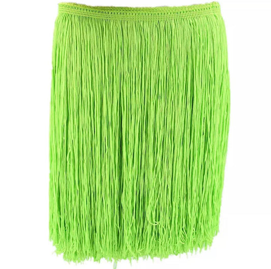 By the Yard-12" NEON Green CHAINETTE Polyester Fabric Fringe Lampshade Lamp Costume Trim