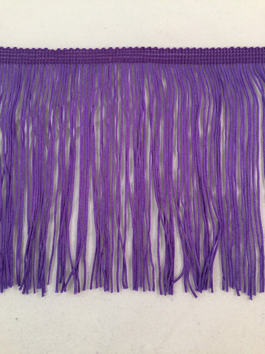 By Yard-6" PURPLE CHAINETTE Fabric Fringe Lampshade Lamp Costume Trim