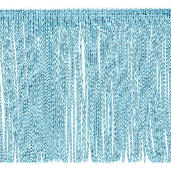 By the Yard-6" Light Blue CHAINETTE Fabric Fringe Lampshade Lamp Costume Trim